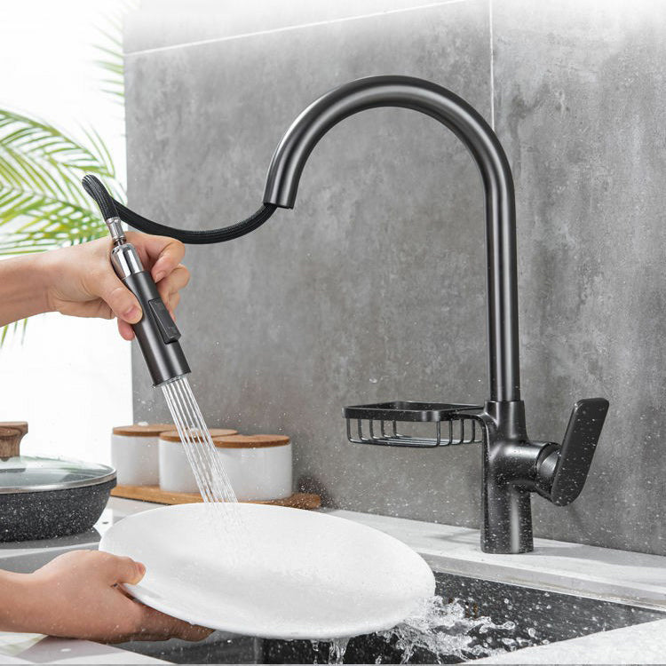 Modern 1-Handle Faucet Pull out Sprayer with Water Dispenser Faucet Clearhalo 'Home Improvement' 'home_improvement' 'home_improvement_kitchen_faucets' 'Kitchen Faucets' 'Kitchen Remodel & Kitchen Fixtures' 'Kitchen Sinks & Faucet Components' 'kitchen_faucets' 6502529