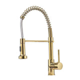 Modern 1-Handle Faucet Spring Spout with Water Dispenser Standard Kitchen Faucet Clearhalo 'Home Improvement' 'home_improvement' 'home_improvement_kitchen_faucets' 'Kitchen Faucets' 'Kitchen Remodel & Kitchen Fixtures' 'Kitchen Sinks & Faucet Components' 'kitchen_faucets' 6502539