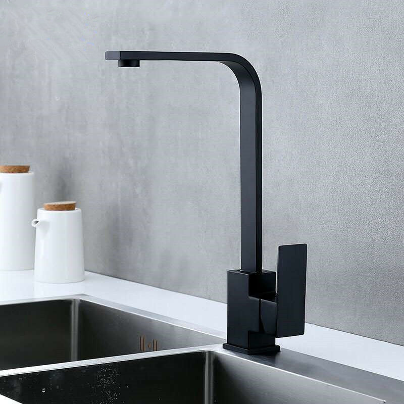 Contemporary Kitchen Faucet Stainless Steel 1-Handle High Arc Kitchen Faucet Black Clearhalo 'Home Improvement' 'home_improvement' 'home_improvement_kitchen_faucets' 'Kitchen Faucets' 'Kitchen Remodel & Kitchen Fixtures' 'Kitchen Sinks & Faucet Components' 'kitchen_faucets' 6502551