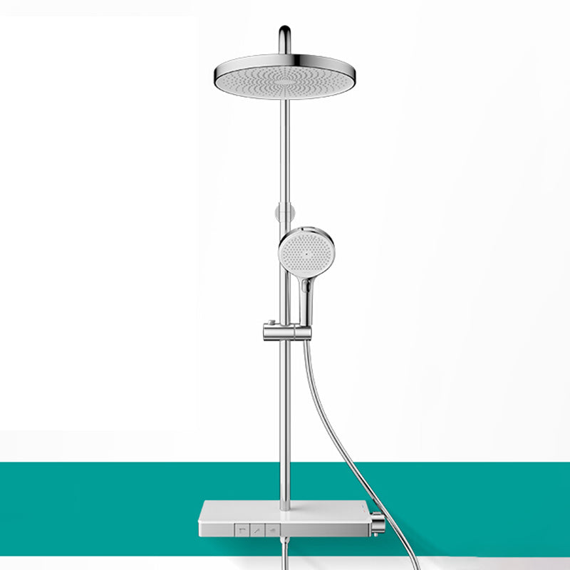 Modern Shower System Brass Volume Control Slide Bar Included Shower Combo Clearhalo 'Bathroom Remodel & Bathroom Fixtures' 'Home Improvement' 'home_improvement' 'home_improvement_shower_faucets' 'Shower Faucets & Systems' 'shower_faucets' 'Showers & Bathtubs Plumbing' 'Showers & Bathtubs' 6502600