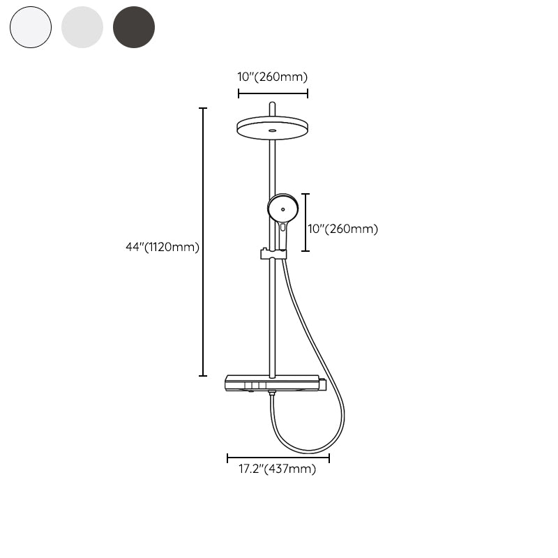Modern Shower System Brass Volume Control Slide Bar Included Shower Combo Clearhalo 'Bathroom Remodel & Bathroom Fixtures' 'Home Improvement' 'home_improvement' 'home_improvement_shower_faucets' 'Shower Faucets & Systems' 'shower_faucets' 'Showers & Bathtubs Plumbing' 'Showers & Bathtubs' 6502621