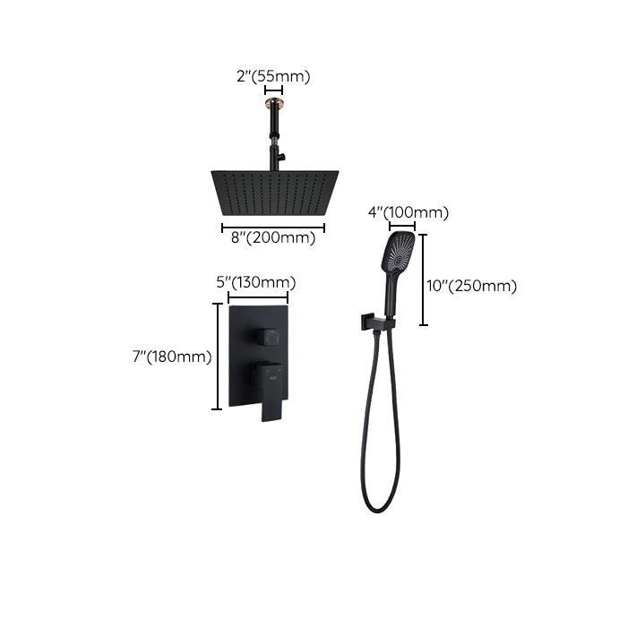 Modern Shower Set Brass Square Temperature Control Shower System Clearhalo 'Bathroom Remodel & Bathroom Fixtures' 'Home Improvement' 'home_improvement' 'home_improvement_shower_faucets' 'Shower Faucets & Systems' 'shower_faucets' 'Showers & Bathtubs Plumbing' 'Showers & Bathtubs' 6502642