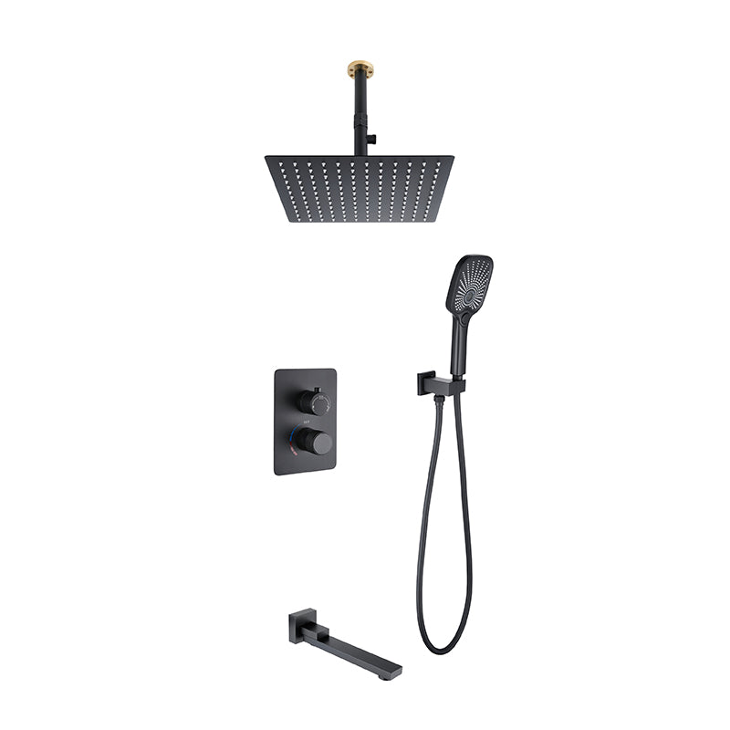 Modern Shower Set Brass Temperature Control Ceiling Mounted Shower System Shower Arm Not Included 3 Clearhalo 'Bathroom Remodel & Bathroom Fixtures' 'Home Improvement' 'home_improvement' 'home_improvement_shower_faucets' 'Shower Faucets & Systems' 'shower_faucets' 'Showers & Bathtubs Plumbing' 'Showers & Bathtubs' 6502681