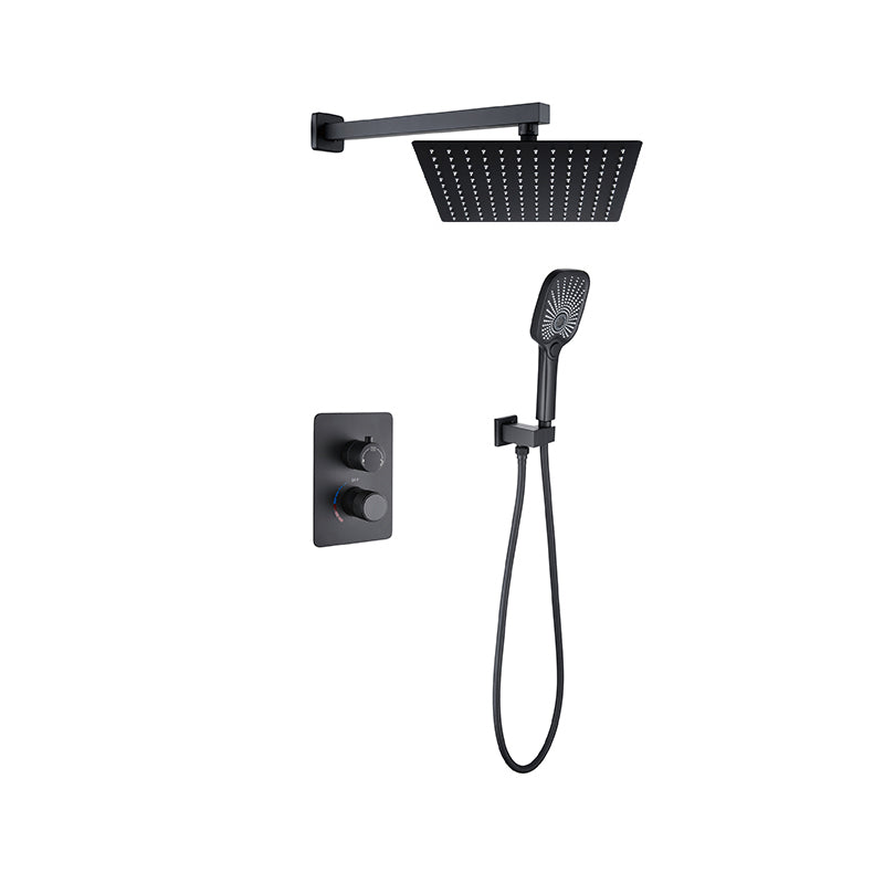 Modern Shower Set Brass Temperature Control Ceiling Mounted Shower System Shower Arm Included 2 Clearhalo 'Bathroom Remodel & Bathroom Fixtures' 'Home Improvement' 'home_improvement' 'home_improvement_shower_faucets' 'Shower Faucets & Systems' 'shower_faucets' 'Showers & Bathtubs Plumbing' 'Showers & Bathtubs' 6502683