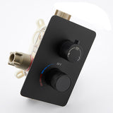 Modern Shower Set Brass Temperature Control Ceiling Mounted Shower System Clearhalo 'Bathroom Remodel & Bathroom Fixtures' 'Home Improvement' 'home_improvement' 'home_improvement_shower_faucets' 'Shower Faucets & Systems' 'shower_faucets' 'Showers & Bathtubs Plumbing' 'Showers & Bathtubs' 6502694