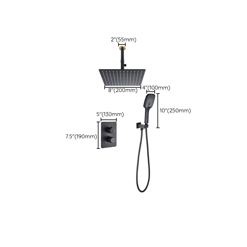 Modern Shower Set Brass Temperature Control Ceiling Mounted Shower ...