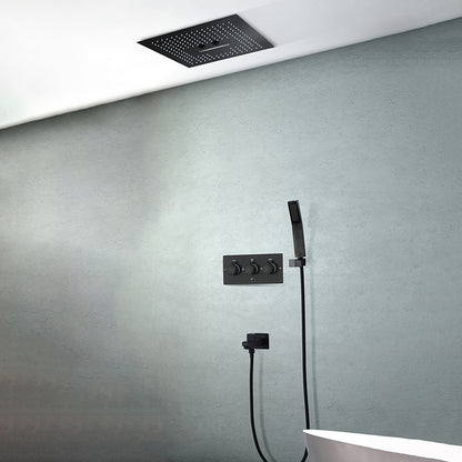 Modern Shower System Brass Temperature Control Ceiling Mounted Shower Trim 2 Clearhalo 'Bathroom Remodel & Bathroom Fixtures' 'Home Improvement' 'home_improvement' 'home_improvement_shower_faucets' 'Shower Faucets & Systems' 'shower_faucets' 'Showers & Bathtubs Plumbing' 'Showers & Bathtubs' 6502705