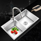 Contemporary Style Kitchen Sink Noise-cancelling Design Stainless Steel Kitchen Sink 31"L x 17"W x 8"H Sink with Faucet Pull Out Faucet Clearhalo 'Home Improvement' 'home_improvement' 'home_improvement_kitchen_sinks' 'Kitchen Remodel & Kitchen Fixtures' 'Kitchen Sinks & Faucet Components' 'Kitchen Sinks' 'kitchen_sinks' 6502745