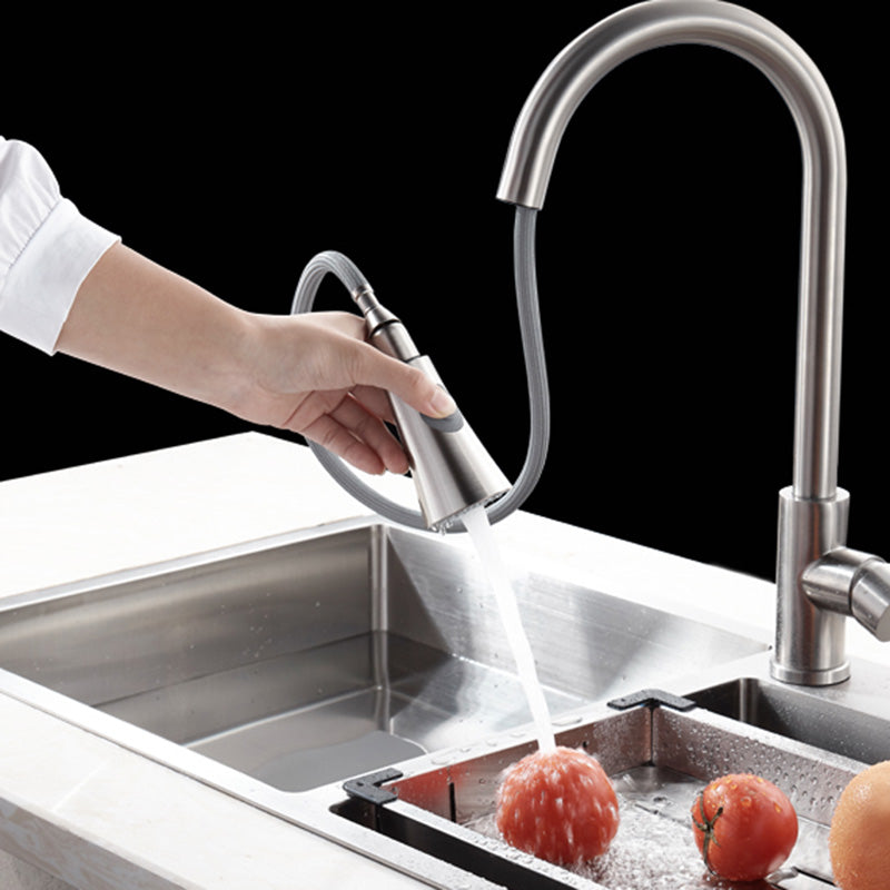 Contemporary Style Kitchen Sink Noise-cancelling Design Stainless Steel Kitchen Sink Clearhalo 'Home Improvement' 'home_improvement' 'home_improvement_kitchen_sinks' 'Kitchen Remodel & Kitchen Fixtures' 'Kitchen Sinks & Faucet Components' 'Kitchen Sinks' 'kitchen_sinks' 6502760