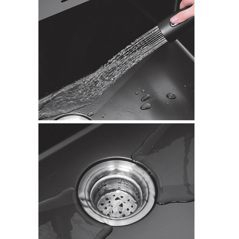 Classic Style Kitchen Sink Stainless Steel Kitchen Double Sink with Drain Strainer Kit Clearhalo 'Home Improvement' 'home_improvement' 'home_improvement_kitchen_sinks' 'Kitchen Remodel & Kitchen Fixtures' 'Kitchen Sinks & Faucet Components' 'Kitchen Sinks' 'kitchen_sinks' 6502781