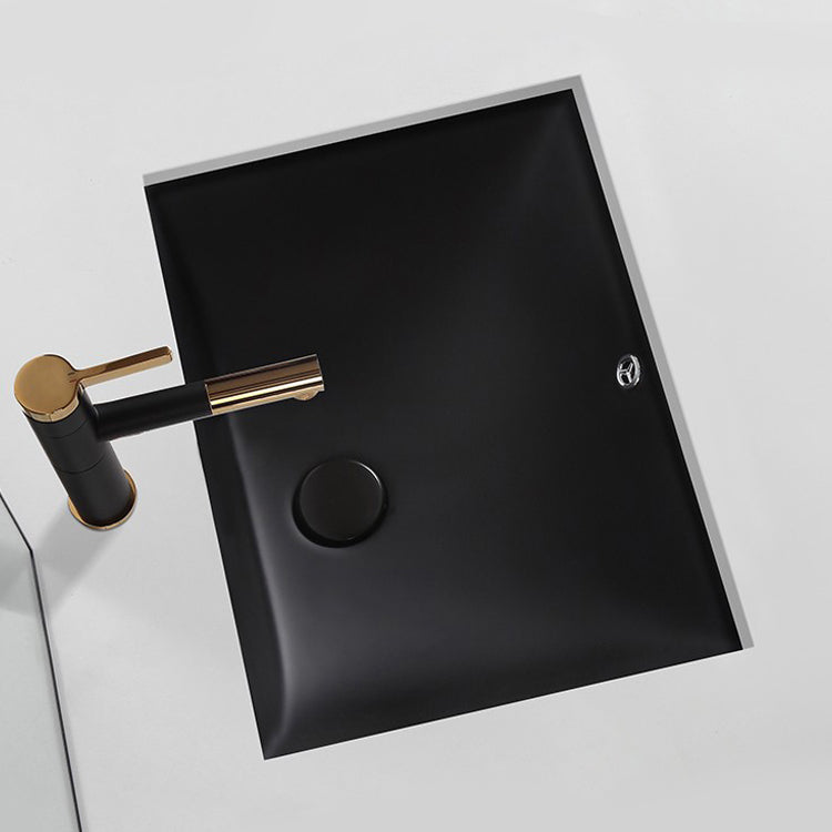 Black Undermount Vanity Sink Modern Porcelain Undermount Vanity Sink Clearhalo 'Bathroom Remodel & Bathroom Fixtures' 'Bathroom Sinks & Faucet Components' 'Bathroom Sinks' 'bathroom_sink' 'Home Improvement' 'home_improvement' 'home_improvement_bathroom_sink' 6502793