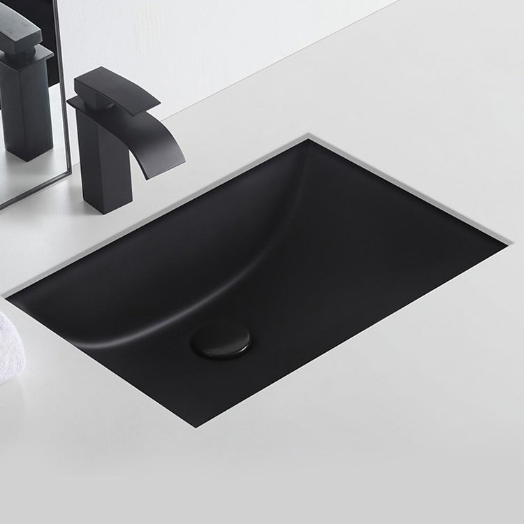 Black Undermount Vanity Sink Modern Porcelain Undermount Vanity Sink Clearhalo 'Bathroom Remodel & Bathroom Fixtures' 'Bathroom Sinks & Faucet Components' 'Bathroom Sinks' 'bathroom_sink' 'Home Improvement' 'home_improvement' 'home_improvement_bathroom_sink' 6502797