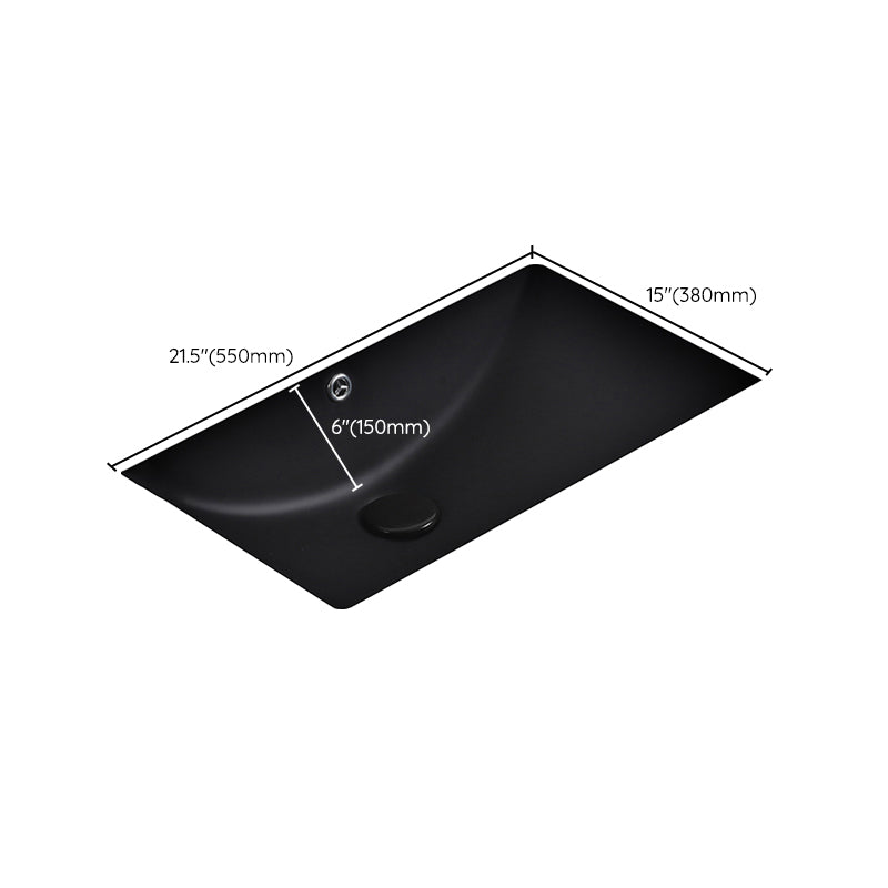 Black Undermount Vanity Sink Modern Porcelain Undermount Vanity Sink Clearhalo 'Bathroom Remodel & Bathroom Fixtures' 'Bathroom Sinks & Faucet Components' 'Bathroom Sinks' 'bathroom_sink' 'Home Improvement' 'home_improvement' 'home_improvement_bathroom_sink' 6502830