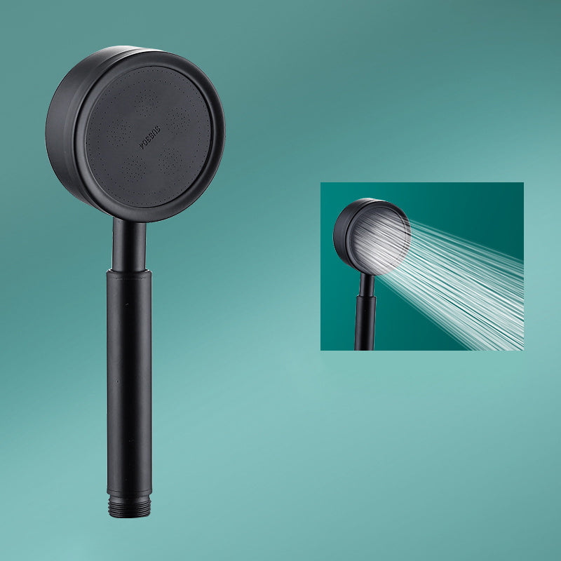 Contemporary Shower Combo Handheld Shower Head with Round Shape Black Hand Shower Clearhalo 'Bathroom Remodel & Bathroom Fixtures' 'Home Improvement' 'home_improvement' 'home_improvement_shower_heads' 'Shower Heads' 'shower_heads' 'Showers & Bathtubs Plumbing' 'Showers & Bathtubs' 6502910