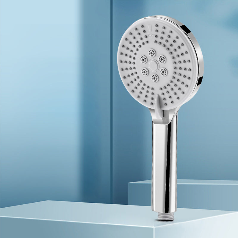 Contemporary Hand Shower Metal Shower Head with Adjustable Spray Pattern Nickel Clearhalo 'Bathroom Remodel & Bathroom Fixtures' 'Home Improvement' 'home_improvement' 'home_improvement_shower_heads' 'Shower Heads' 'shower_heads' 'Showers & Bathtubs Plumbing' 'Showers & Bathtubs' 6502916