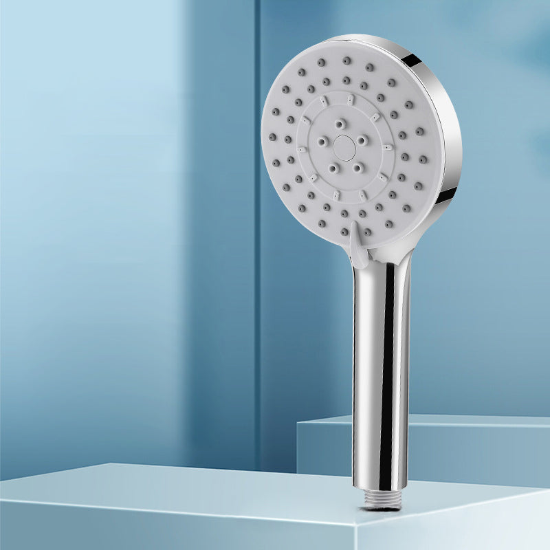 Contemporary Hand Shower Metal Shower Head with Adjustable Spray Pattern Light Silver Clearhalo 'Bathroom Remodel & Bathroom Fixtures' 'Home Improvement' 'home_improvement' 'home_improvement_shower_heads' 'Shower Heads' 'shower_heads' 'Showers & Bathtubs Plumbing' 'Showers & Bathtubs' 6502918