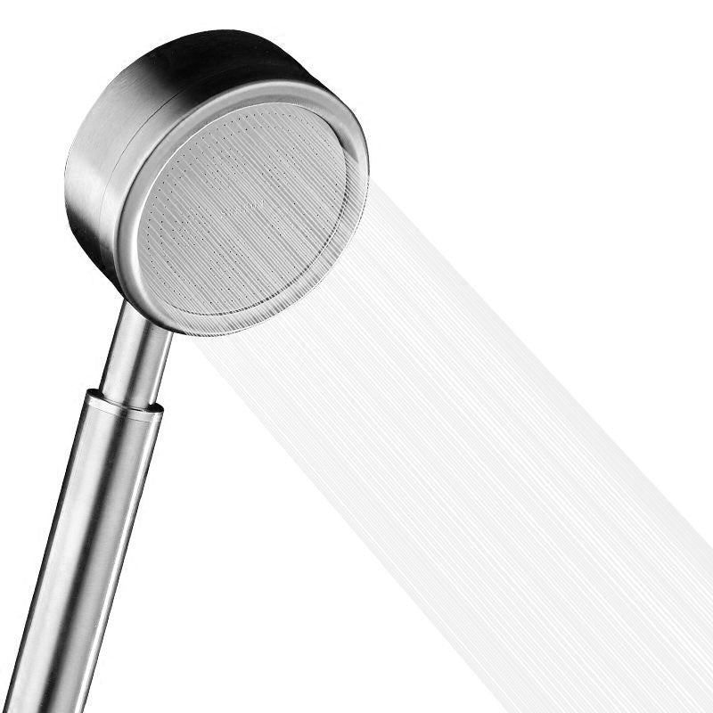 Stainless Steel Shower Head Modern Style Shower Head with Round Shape Silver Clearhalo 'Bathroom Remodel & Bathroom Fixtures' 'Home Improvement' 'home_improvement' 'home_improvement_shower_heads' 'Shower Heads' 'shower_heads' 'Showers & Bathtubs Plumbing' 'Showers & Bathtubs' 6502941