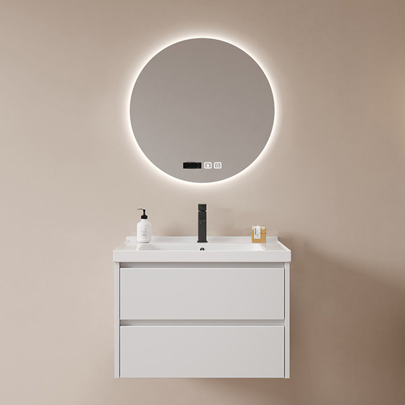Modern Sink Vanity Solid Color Wall Mount Vanity Cabinet for Bathroom Vanity & Faucet & Mirrors Smart Control Included Clearhalo 'Bathroom Remodel & Bathroom Fixtures' 'Bathroom Vanities' 'bathroom_vanities' 'Home Improvement' 'home_improvement' 'home_improvement_bathroom_vanities' 6503027