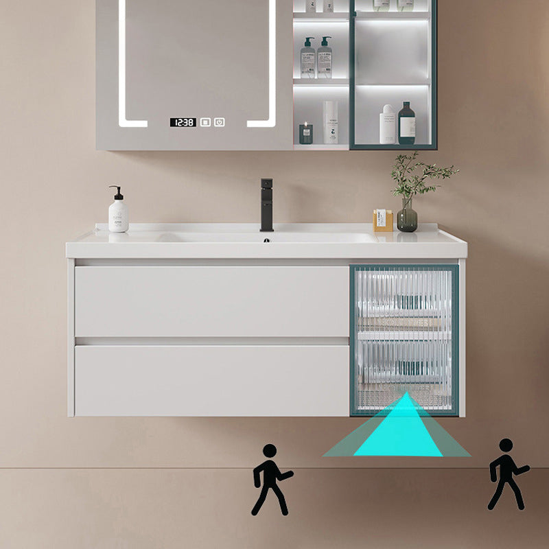 Modern Sink Vanity Solid Color Wall Mount Vanity Cabinet for Bathroom Clearhalo 'Bathroom Remodel & Bathroom Fixtures' 'Bathroom Vanities' 'bathroom_vanities' 'Home Improvement' 'home_improvement' 'home_improvement_bathroom_vanities' 6503044