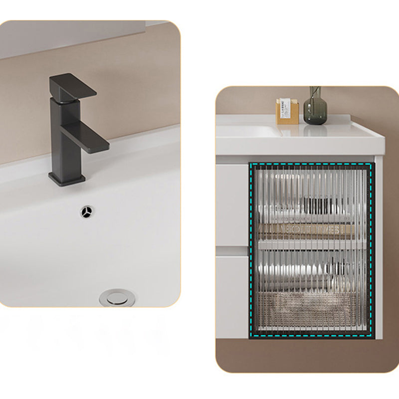 Modern Sink Vanity Solid Color Wall Mount Vanity Cabinet for Bathroom Clearhalo 'Bathroom Remodel & Bathroom Fixtures' 'Bathroom Vanities' 'bathroom_vanities' 'Home Improvement' 'home_improvement' 'home_improvement_bathroom_vanities' 6503049