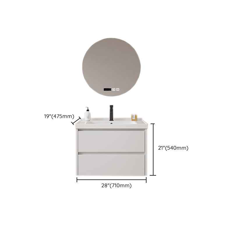 Modern Sink Vanity Solid Color Wall Mount Vanity Cabinet for Bathroom Clearhalo 'Bathroom Remodel & Bathroom Fixtures' 'Bathroom Vanities' 'bathroom_vanities' 'Home Improvement' 'home_improvement' 'home_improvement_bathroom_vanities' 6503051