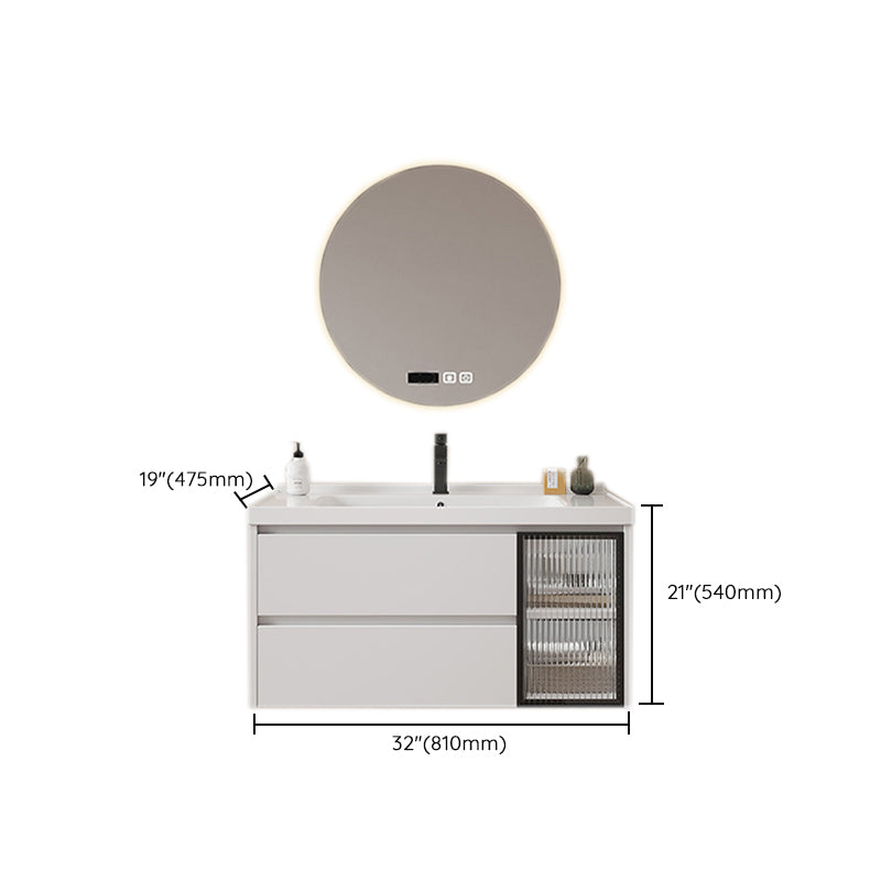 Modern Sink Vanity Solid Color Wall Mount Vanity Cabinet for Bathroom Clearhalo 'Bathroom Remodel & Bathroom Fixtures' 'Bathroom Vanities' 'bathroom_vanities' 'Home Improvement' 'home_improvement' 'home_improvement_bathroom_vanities' 6503052