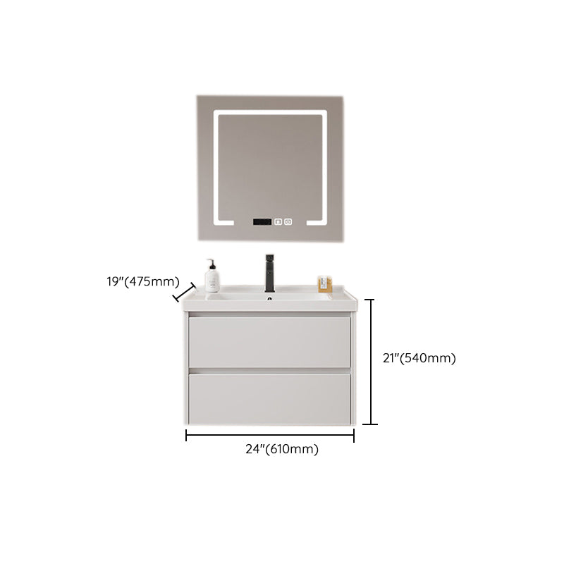 Modern Sink Vanity Solid Color Wall Mount Vanity Cabinet for Bathroom Clearhalo 'Bathroom Remodel & Bathroom Fixtures' 'Bathroom Vanities' 'bathroom_vanities' 'Home Improvement' 'home_improvement' 'home_improvement_bathroom_vanities' 6503057