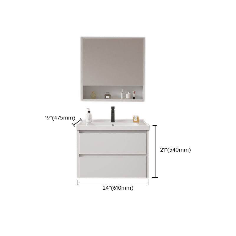 Modern Sink Vanity Solid Color Wall Mount Vanity Cabinet for Bathroom Clearhalo 'Bathroom Remodel & Bathroom Fixtures' 'Bathroom Vanities' 'bathroom_vanities' 'Home Improvement' 'home_improvement' 'home_improvement_bathroom_vanities' 6503058