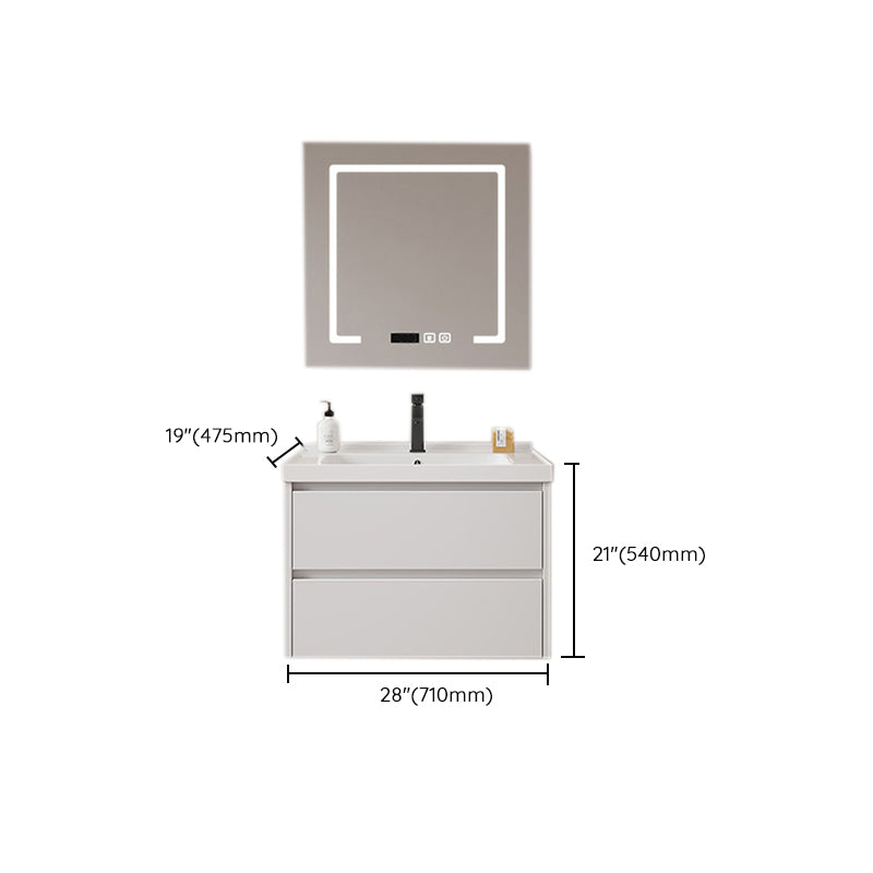 Modern Sink Vanity Solid Color Wall Mount Vanity Cabinet for Bathroom Clearhalo 'Bathroom Remodel & Bathroom Fixtures' 'Bathroom Vanities' 'bathroom_vanities' 'Home Improvement' 'home_improvement' 'home_improvement_bathroom_vanities' 6503059