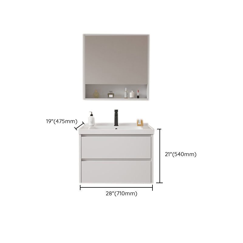 Modern Sink Vanity Solid Color Wall Mount Vanity Cabinet for Bathroom Clearhalo 'Bathroom Remodel & Bathroom Fixtures' 'Bathroom Vanities' 'bathroom_vanities' 'Home Improvement' 'home_improvement' 'home_improvement_bathroom_vanities' 6503060