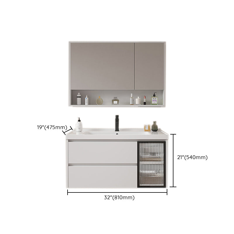 Modern Sink Vanity Solid Color Wall Mount Vanity Cabinet for Bathroom Clearhalo 'Bathroom Remodel & Bathroom Fixtures' 'Bathroom Vanities' 'bathroom_vanities' 'Home Improvement' 'home_improvement' 'home_improvement_bathroom_vanities' 6503062