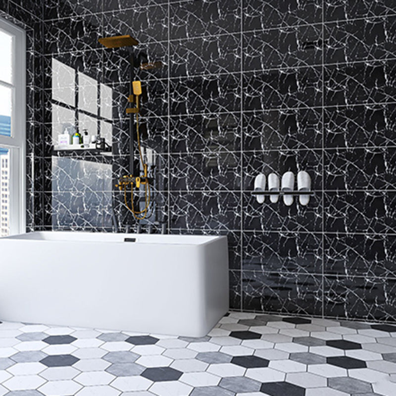 Modern Bathroom Wall Tile Peel and Stick Waterproof Imitation Ceramic Tile Clearhalo 'Flooring 'Home Improvement' 'home_improvement' 'home_improvement_peel_stick_blacksplash' 'Peel & Stick Backsplash Tile' 'peel_stick_blacksplash' 'Walls & Ceilings' Walls and Ceiling' 6503090