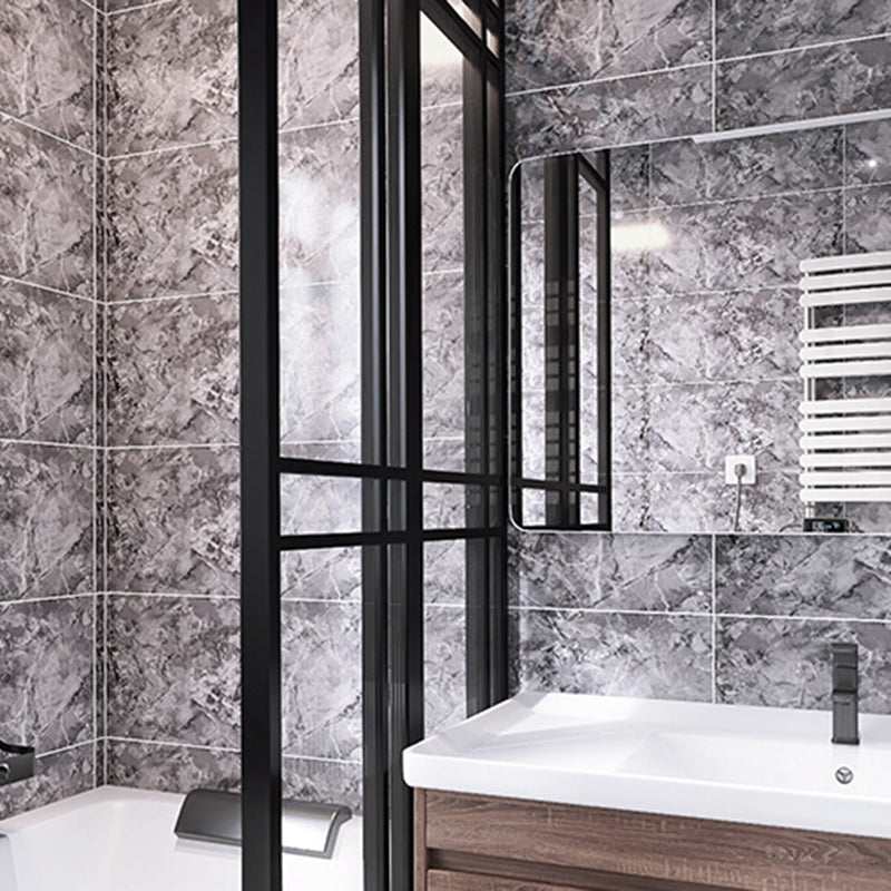 Modern Bathroom Wall Tile Peel and Stick Waterproof Imitation Ceramic Tile Grey Clearhalo 'Flooring 'Home Improvement' 'home_improvement' 'home_improvement_peel_stick_blacksplash' 'Peel & Stick Backsplash Tile' 'peel_stick_blacksplash' 'Walls & Ceilings' Walls and Ceiling' 6503102