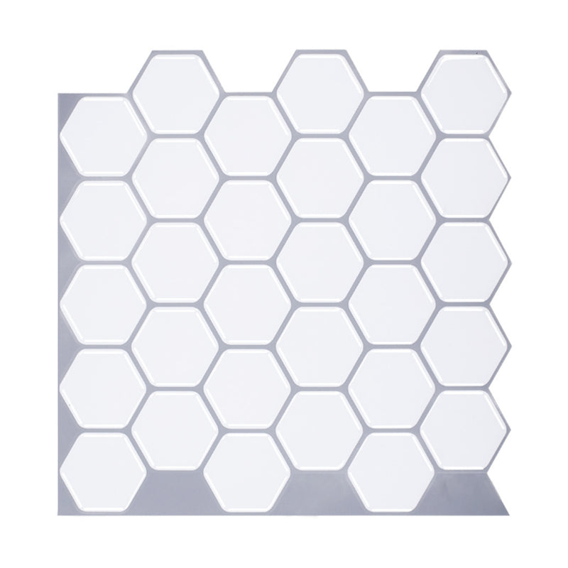 Hexagon Wall Tile Grease Proofing Steel and Pick Kitchen Wallpaper Clearhalo 'Flooring 'Home Improvement' 'home_improvement' 'home_improvement_peel_stick_blacksplash' 'Peel & Stick Backsplash Tile' 'peel_stick_blacksplash' 'Walls & Ceilings' Walls and Ceiling' 6503111