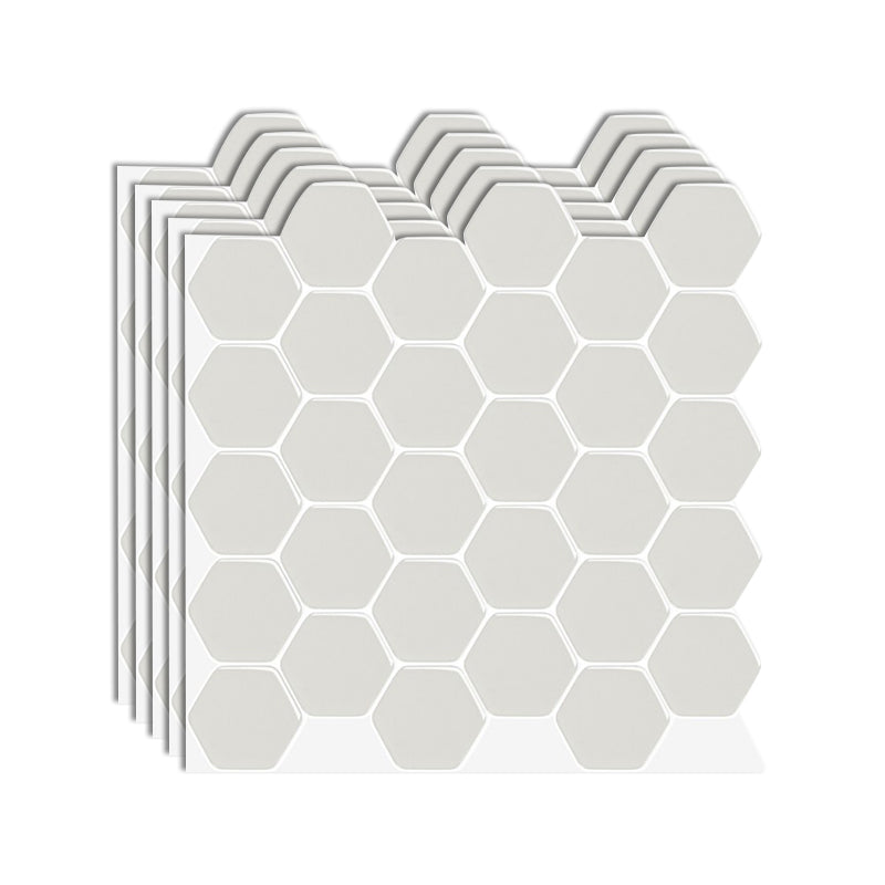Hexagon Wall Tile Grease Proofing Steel and Pick Kitchen Wallpaper Beige Clearhalo 'Flooring 'Home Improvement' 'home_improvement' 'home_improvement_peel_stick_blacksplash' 'Peel & Stick Backsplash Tile' 'peel_stick_blacksplash' 'Walls & Ceilings' Walls and Ceiling' 6503115