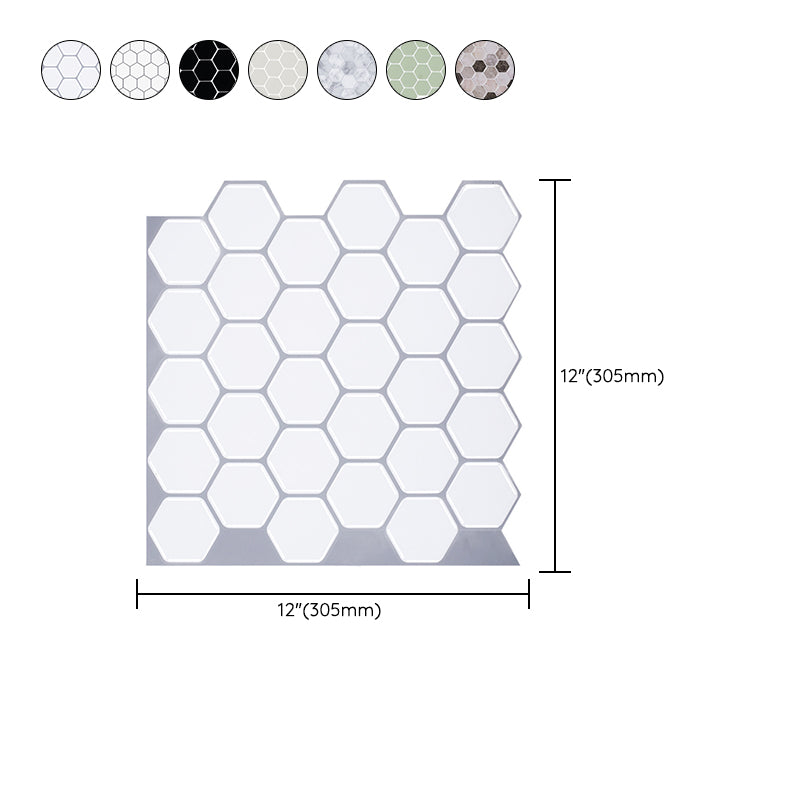 Hexagon Wall Tile Grease Proofing Steel and Pick Kitchen Wallpaper Clearhalo 'Flooring 'Home Improvement' 'home_improvement' 'home_improvement_peel_stick_blacksplash' 'Peel & Stick Backsplash Tile' 'peel_stick_blacksplash' 'Walls & Ceilings' Walls and Ceiling' 6503119