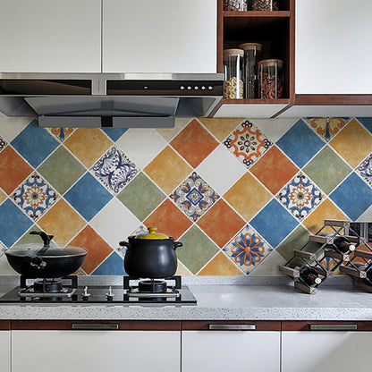 Rectangular Wall Tile Peel and Stick Geometric Print Stick Kitchen Wallpaper Beige Clearhalo 'Flooring 'Home Improvement' 'home_improvement' 'home_improvement_peel_stick_blacksplash' 'Peel & Stick Backsplash Tile' 'peel_stick_blacksplash' 'Walls & Ceilings' Walls and Ceiling' 6503122