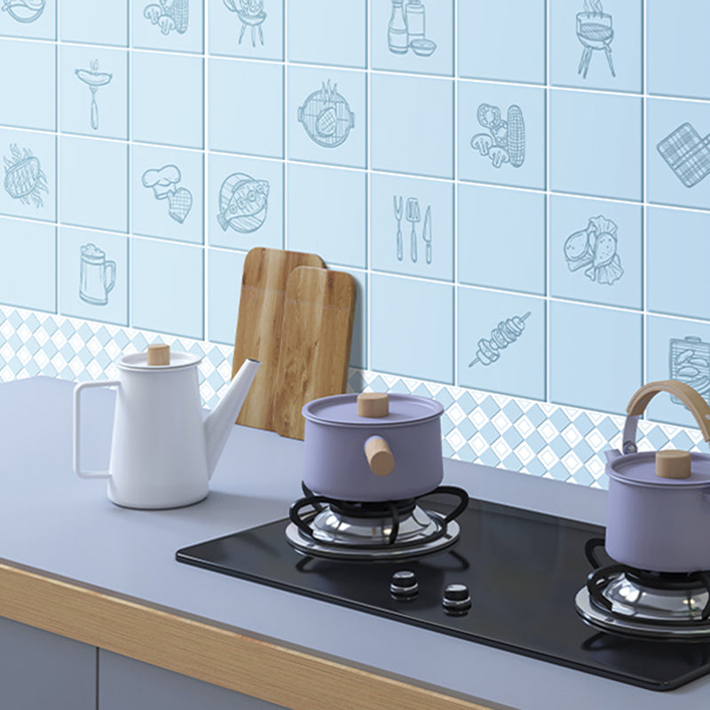 Modern Tile-Peel & Stick Plastic Square Peel and Stick Wall Tile for Kitchen Clearhalo 'Flooring 'Home Improvement' 'home_improvement' 'home_improvement_peel_stick_blacksplash' 'Peel & Stick Backsplash Tile' 'peel_stick_blacksplash' 'Walls & Ceilings' Walls and Ceiling' 6503730