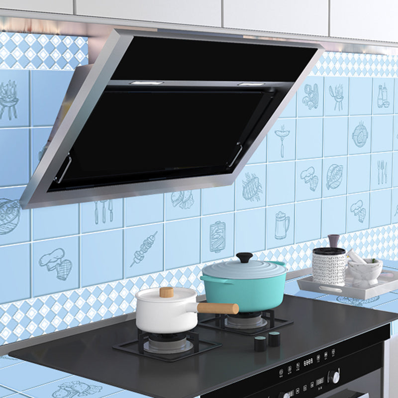 Modern Tile-Peel & Stick Plastic Square Peel and Stick Wall Tile for Kitchen Clearhalo 'Flooring 'Home Improvement' 'home_improvement' 'home_improvement_peel_stick_blacksplash' 'Peel & Stick Backsplash Tile' 'peel_stick_blacksplash' 'Walls & Ceilings' Walls and Ceiling' 6503734