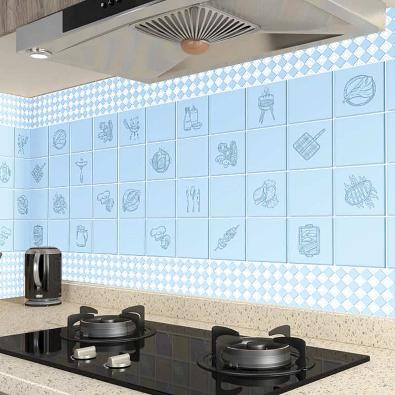 Modern Tile-Peel & Stick Plastic Square Peel and Stick Wall Tile for Kitchen Clearhalo 'Flooring 'Home Improvement' 'home_improvement' 'home_improvement_peel_stick_blacksplash' 'Peel & Stick Backsplash Tile' 'peel_stick_blacksplash' 'Walls & Ceilings' Walls and Ceiling' 6503744