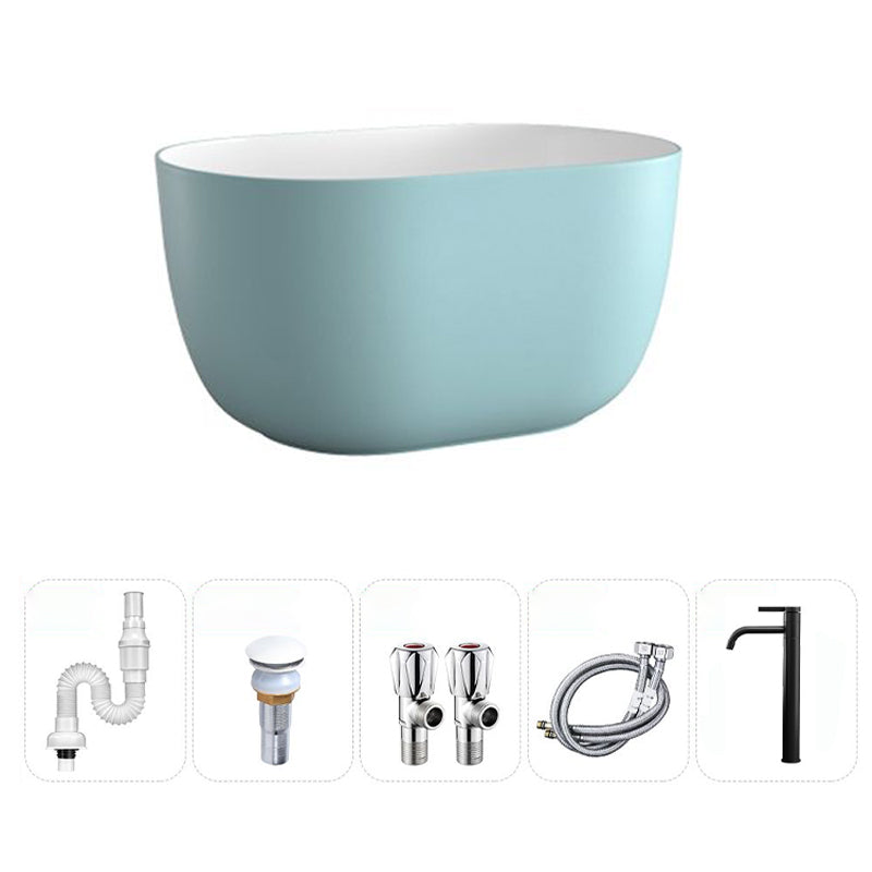 Modern Vessel Lavatory Sink Oval Porcelain with Pop-Up Drain Vessel Sink Sky Blue Sink with Faucet Clearhalo 'Bathroom Remodel & Bathroom Fixtures' 'Bathroom Sinks & Faucet Components' 'Bathroom Sinks' 'bathroom_sink' 'Home Improvement' 'home_improvement' 'home_improvement_bathroom_sink' 6503776