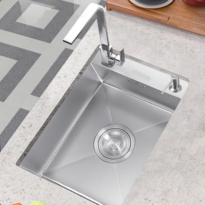 Modern Style Kitchen Sink Stainless Steel Drop-In Kitchen Sink Clearhalo 'Home Improvement' 'home_improvement' 'home_improvement_kitchen_sinks' 'Kitchen Remodel & Kitchen Fixtures' 'Kitchen Sinks & Faucet Components' 'Kitchen Sinks' 'kitchen_sinks' 6503863