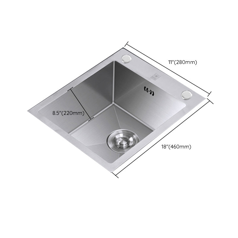 Modern Style Kitchen Sink Stainless Steel Drop-In Kitchen Sink Clearhalo 'Home Improvement' 'home_improvement' 'home_improvement_kitchen_sinks' 'Kitchen Remodel & Kitchen Fixtures' 'Kitchen Sinks & Faucet Components' 'Kitchen Sinks' 'kitchen_sinks' 6503868