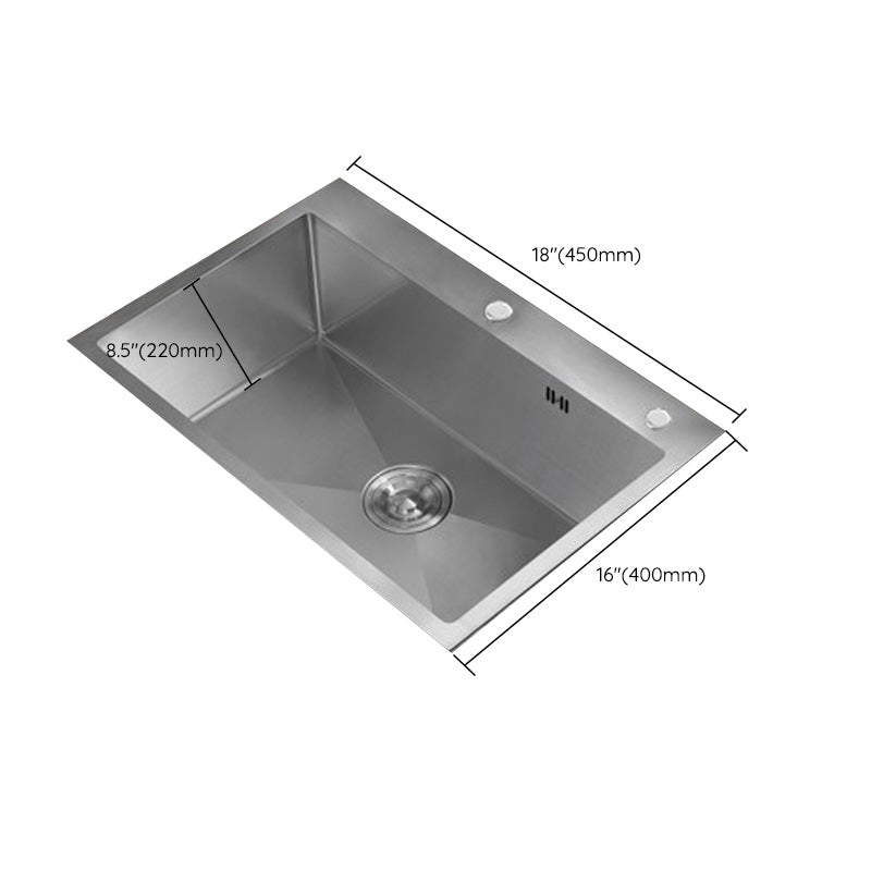 Modern Style Kitchen Sink Stainless Steel Drop-In Kitchen Sink Clearhalo 'Home Improvement' 'home_improvement' 'home_improvement_kitchen_sinks' 'Kitchen Remodel & Kitchen Fixtures' 'Kitchen Sinks & Faucet Components' 'Kitchen Sinks' 'kitchen_sinks' 6503876