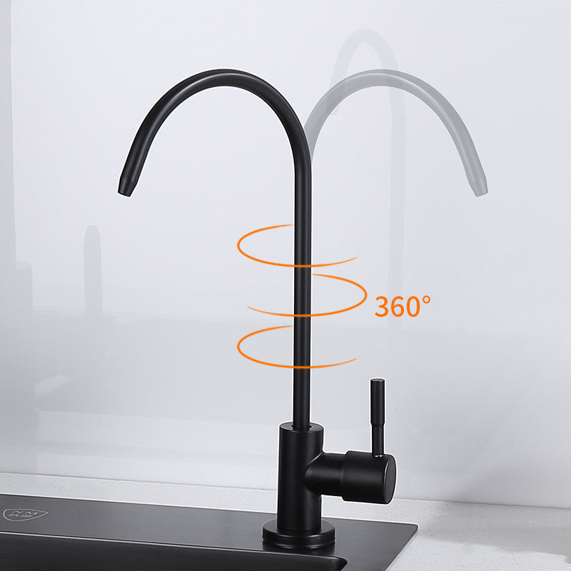 Contemporary Kitchen Faucet Stainless Steel Single Handle High Arc Kitchen Faucet Clearhalo 'Home Improvement' 'home_improvement' 'home_improvement_kitchen_faucets' 'Kitchen Faucets' 'Kitchen Remodel & Kitchen Fixtures' 'Kitchen Sinks & Faucet Components' 'kitchen_faucets' 6503882