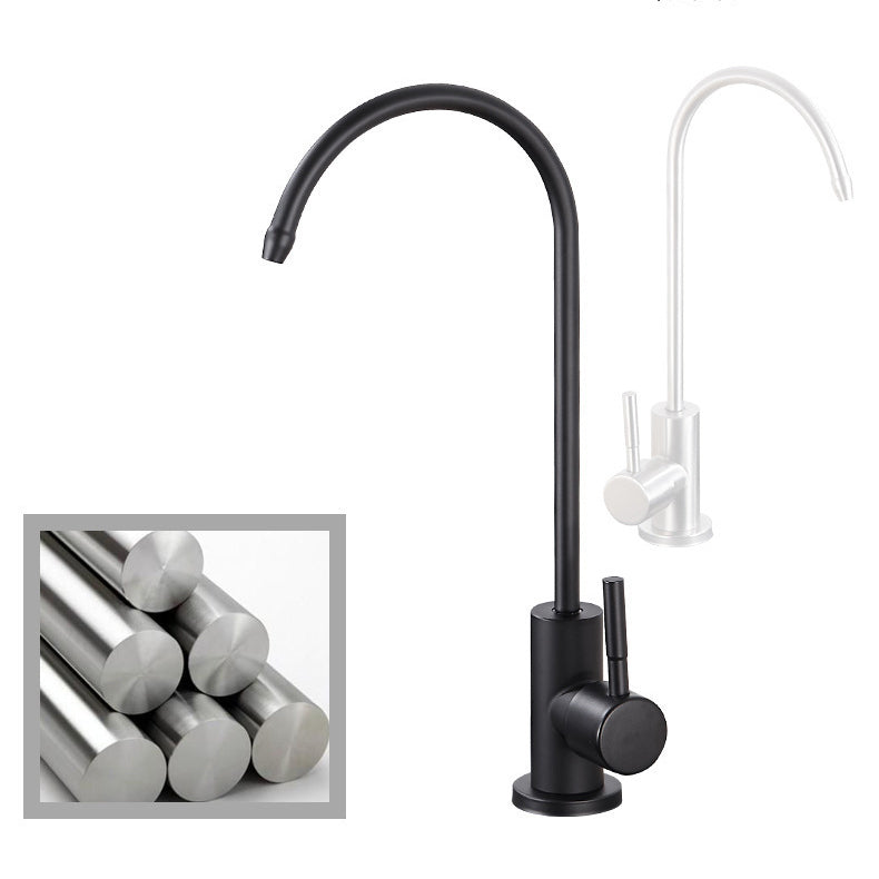 Contemporary Kitchen Faucet Stainless Steel Single Handle High Arc Kitchen Faucet Clearhalo 'Home Improvement' 'home_improvement' 'home_improvement_kitchen_faucets' 'Kitchen Faucets' 'Kitchen Remodel & Kitchen Fixtures' 'Kitchen Sinks & Faucet Components' 'kitchen_faucets' 6503886