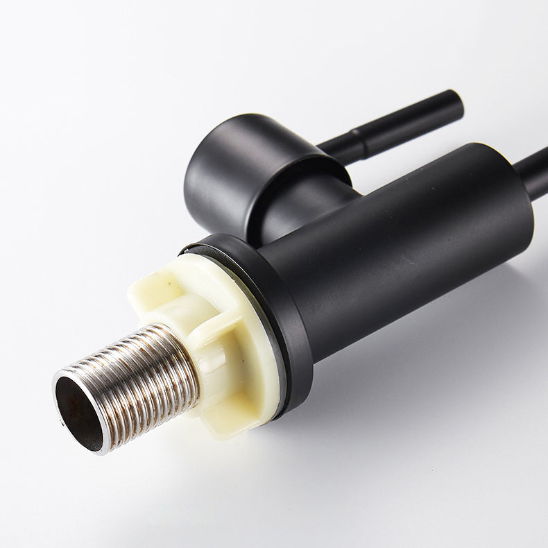 Contemporary Kitchen Faucet Stainless Steel Single Handle High Arc Kitchen Faucet Clearhalo 'Home Improvement' 'home_improvement' 'home_improvement_kitchen_faucets' 'Kitchen Faucets' 'Kitchen Remodel & Kitchen Fixtures' 'Kitchen Sinks & Faucet Components' 'kitchen_faucets' 6503889