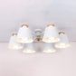 Bucket Shade Hanging Light Multi-Head Metal Chandelier for Kindergarten Foyer 6 White Clearhalo 'Ceiling Lights' 'Chandeliers' Lighting' options 65040_07e018fc-d2c2-4d1f-88ce-3a3c1a91821f