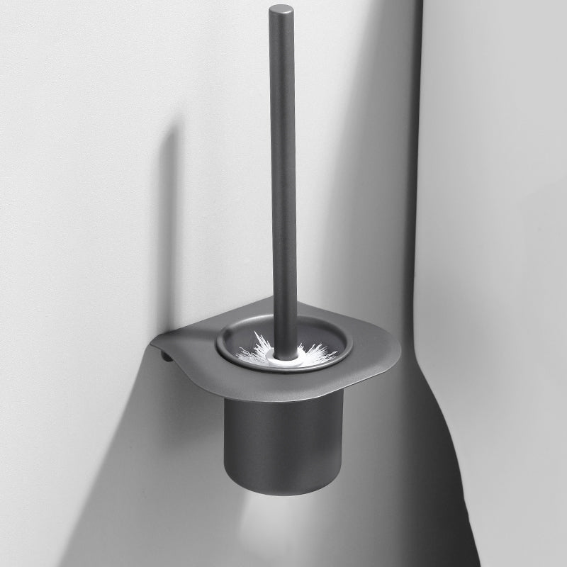 Modern Bathroom Hardware Set Towel Bar Grey Bath Shelf Bathroom Set Toilet Brush Clearhalo 'Bathroom Hardware Sets' 'Bathroom Hardware' 'Bathroom Remodel & Bathroom Fixtures' 'bathroom_hardware_sets' 'Home Improvement' 'home_improvement' 'home_improvement_bathroom_hardware_sets' 6506540