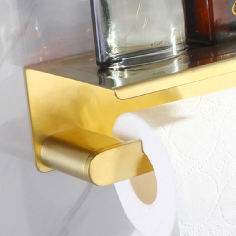 Modern Bathroom Hardware Set Gold Towel Bar Bath Hardware Set Clearhalo 'Bathroom Hardware Sets' 'Bathroom Hardware' 'Bathroom Remodel & Bathroom Fixtures' 'bathroom_hardware_sets' 'Home Improvement' 'home_improvement' 'home_improvement_bathroom_hardware_sets' 6506680